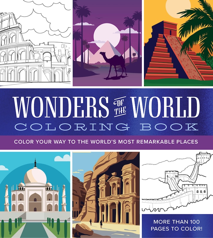 Front cover_Wonders of the World Coloring Book