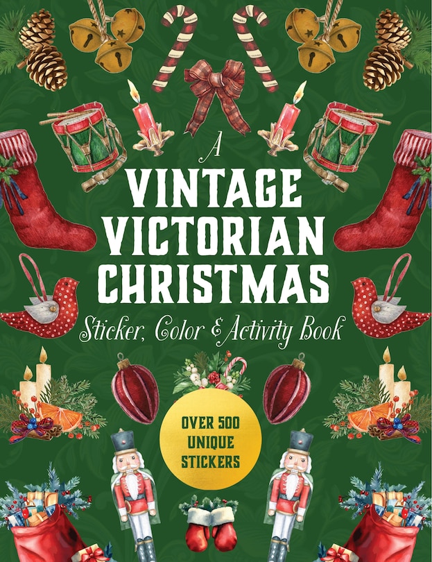 Front cover_A Vintage Victorian Christmas Sticker, Color & Activity Book
