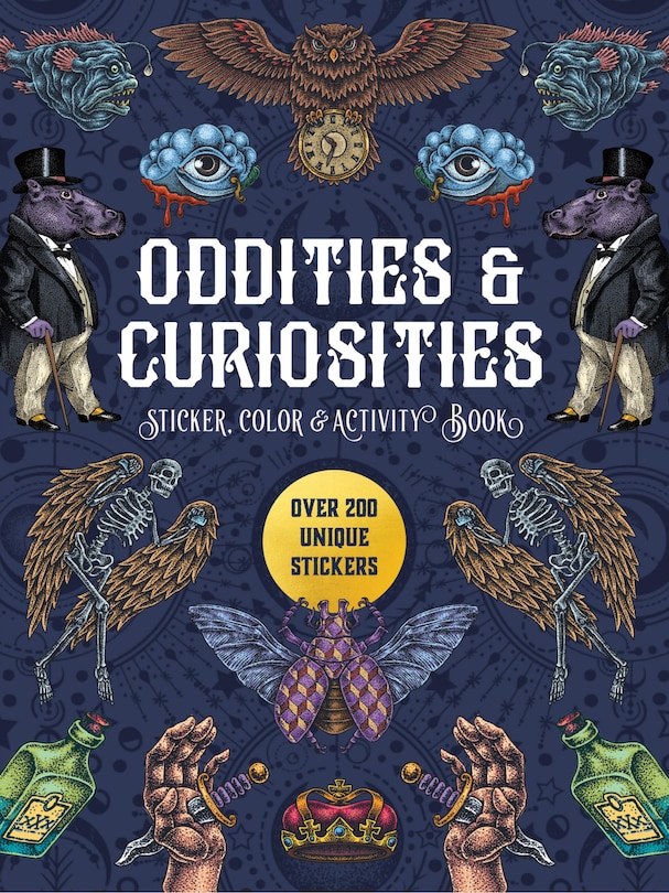 Front cover_Oddities & Curiosities Sticker, Color & Activity Book