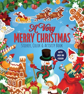 Front cover_A Very Merry Christmas Sticker, Color & Activity Book