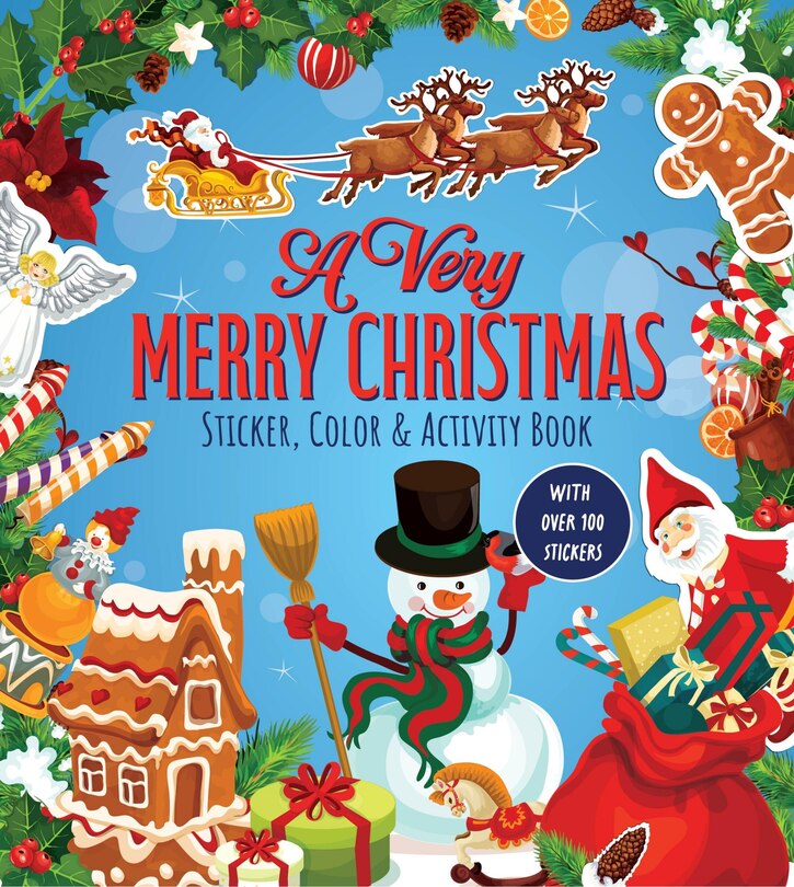 Front cover_A Very Merry Christmas Sticker, Color & Activity Book