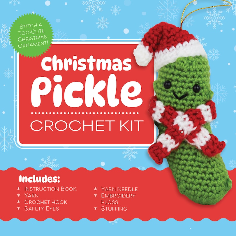 Front cover_Christmas Pickle Crochet Kit