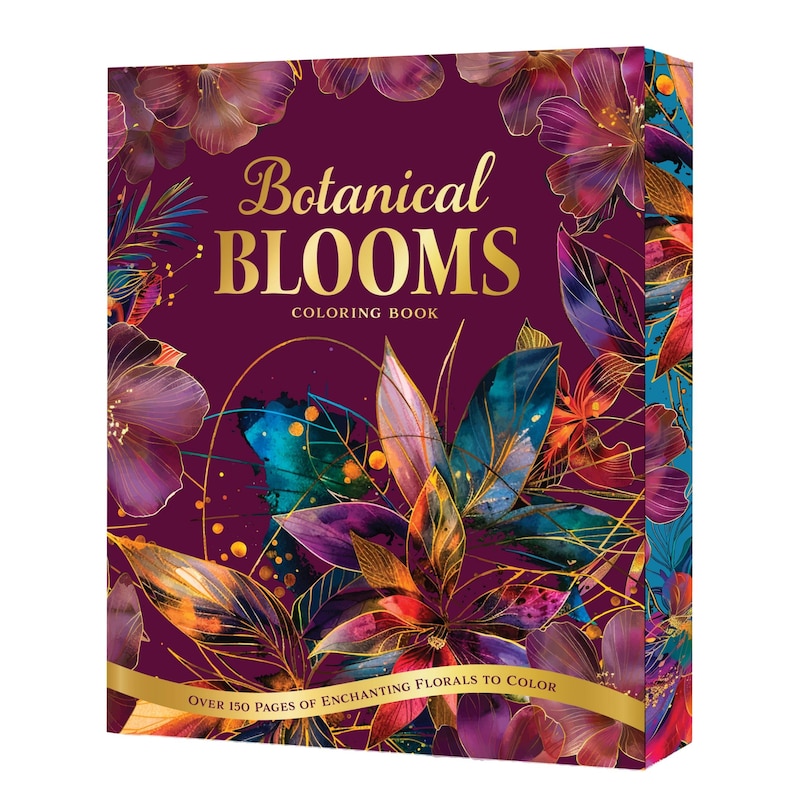 Front cover_Botanical Blooms Coloring Book