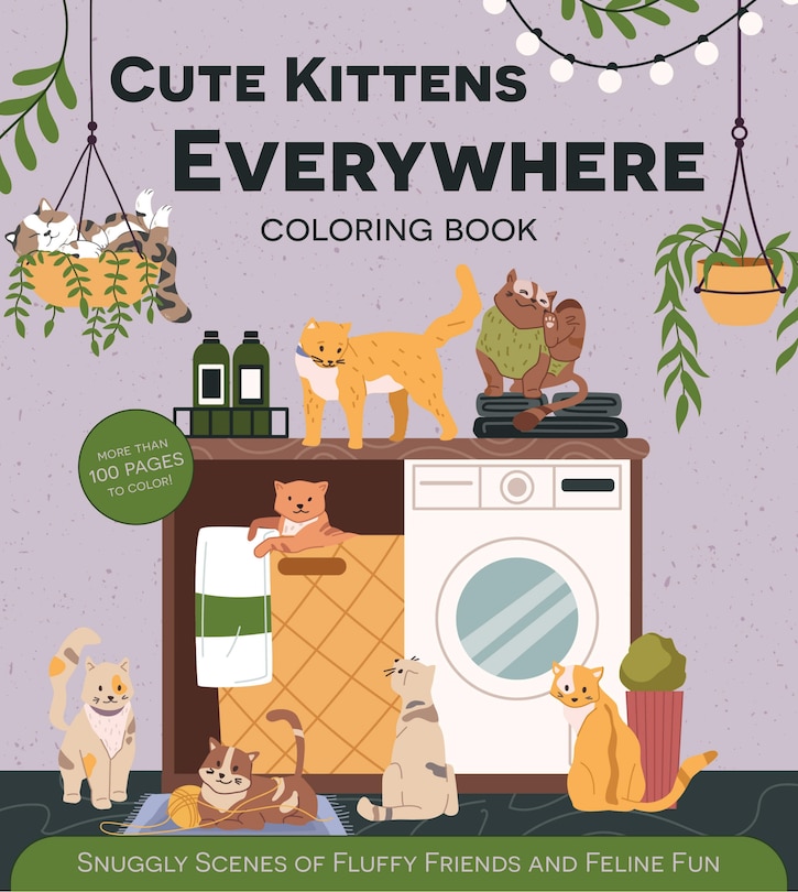 Front cover_Cute Kittens Everywhere Coloring Book