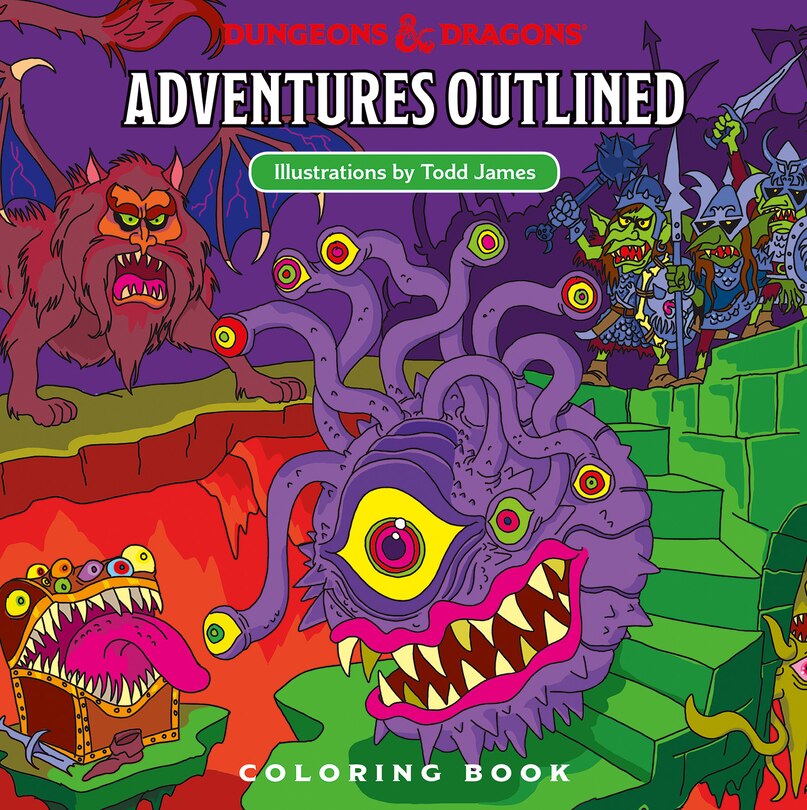 Front cover_D&D RPG ADVENTURES OUTLINED COLORING BOOK