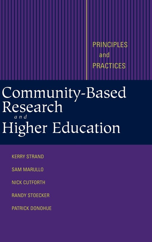 Front cover_Community-Based Research and Higher Education