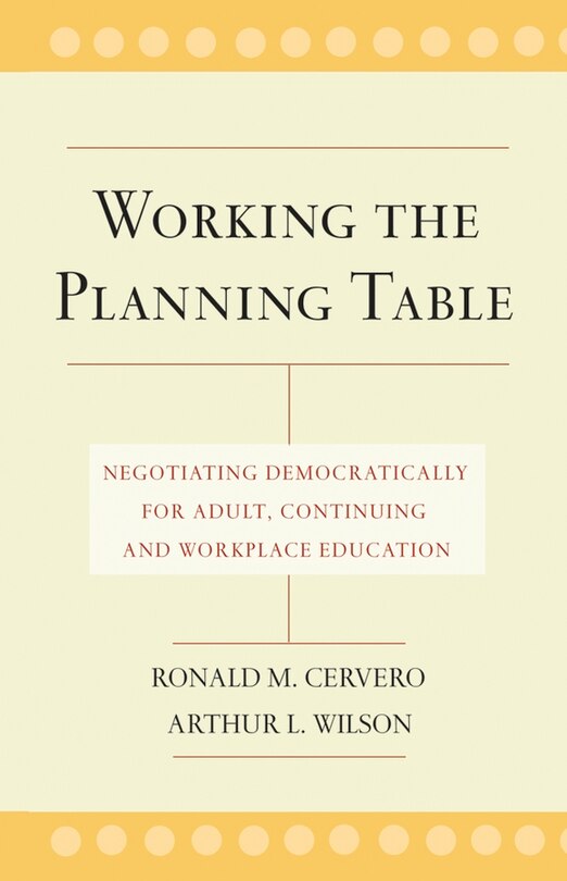 Front cover_Working Planning Table Negotiating