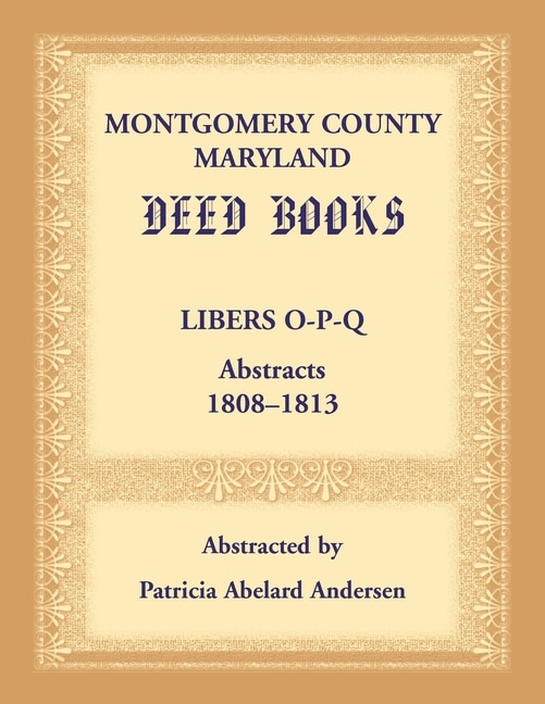Front cover_Montgomery County, Maryland Deed Books