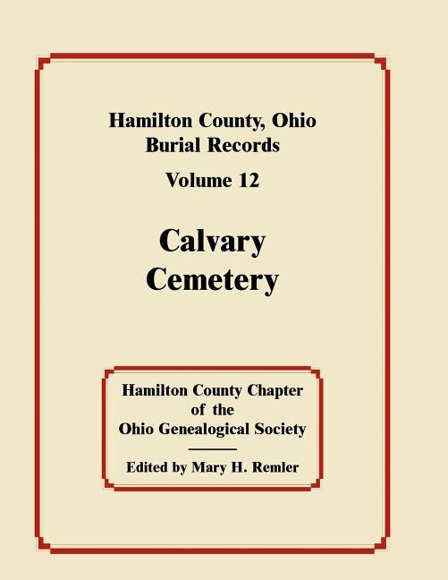 Couverture_Hamilton County, Ohio Burial Records, Volume 12