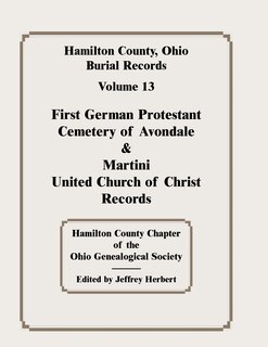 Couverture_Hamilton County, Ohio Burial Records, Volume 13