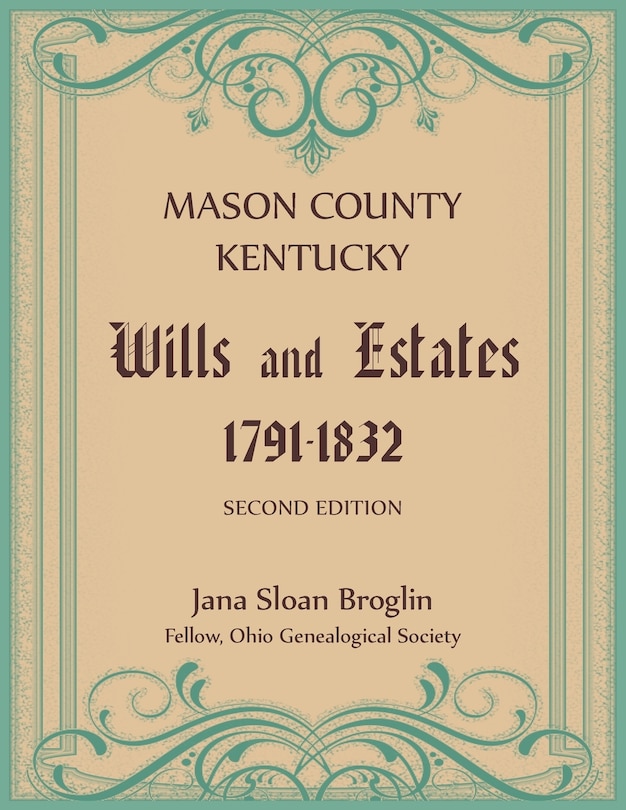 Front cover_Mason County, Kentucky Wills and Estates
