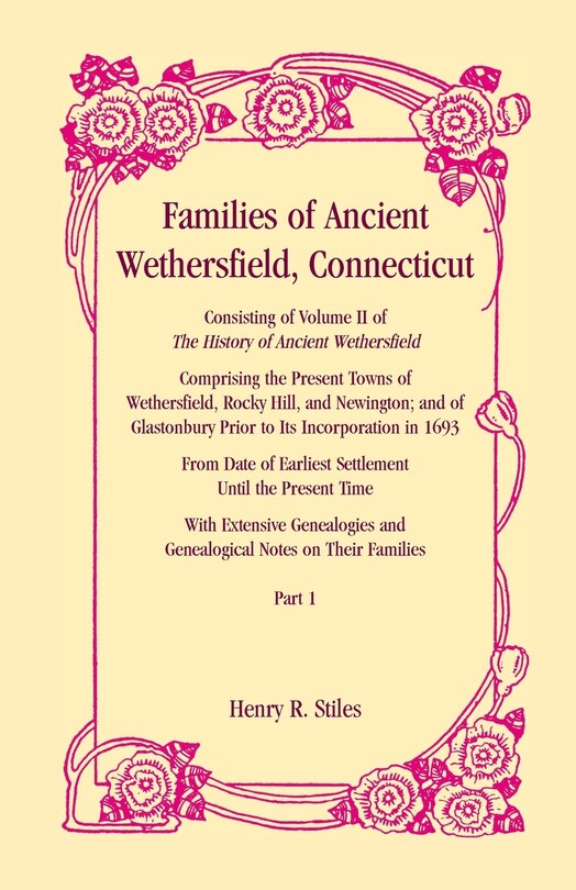Front cover_Families of Ancient Wethersfield, Connecticut