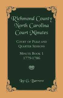 Couverture_Richmond County, North Carolina Court Minutes