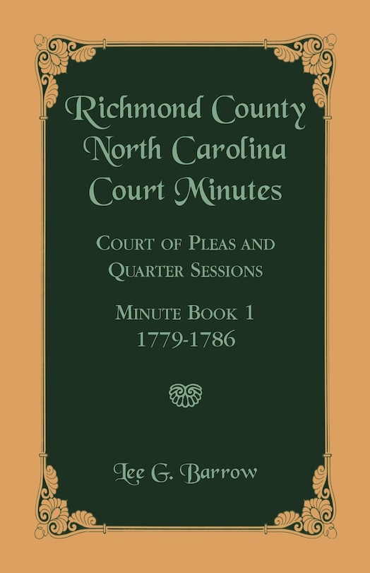 Couverture_Richmond County, North Carolina Court Minutes