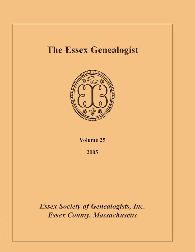 Couverture_The Essex Genealogist, Volume 25, 2005