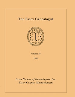 Couverture_The Essex Genealogist, Volume 26, 2006