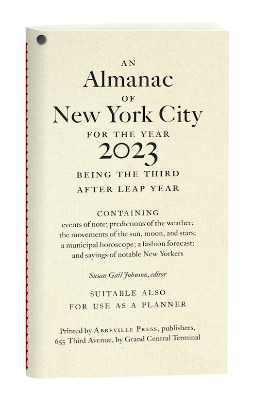 Front cover_An Almanac Of New York City For The Year 2023