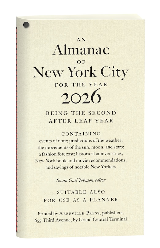 Front cover_An Almanac of New York City for the Year 2026