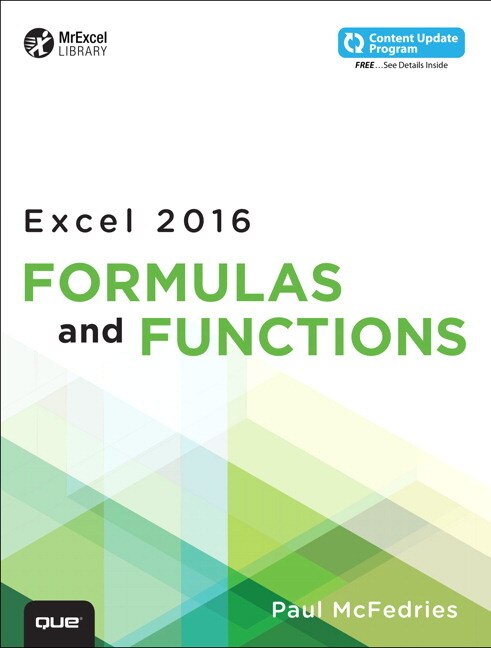 Microsoft Excel 2016 Formulas and Functions