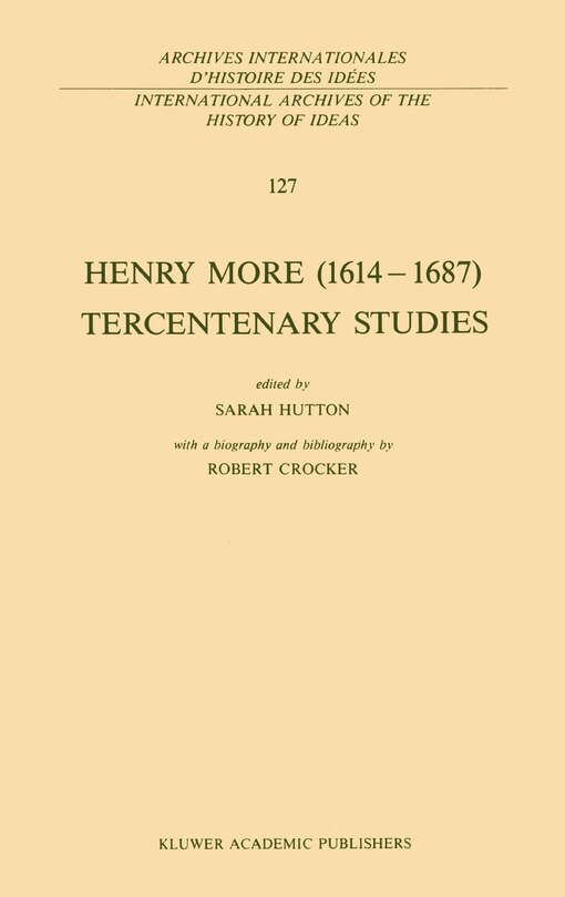 Couverture_Henry More (1614-1687) Tercentenary Studies