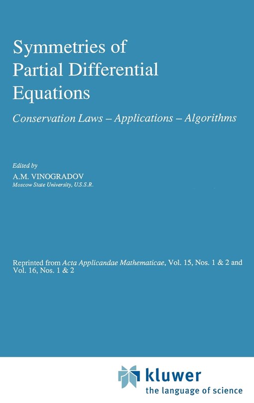 Front cover_Symmetries of Partial Differential Equations