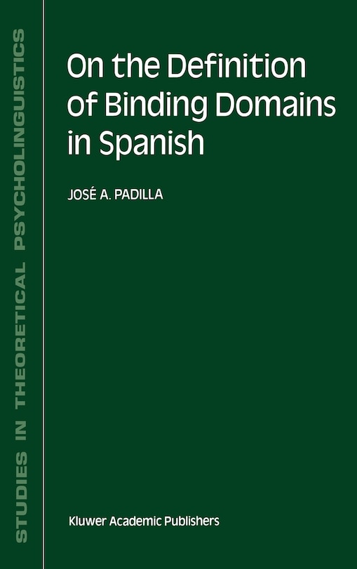 Front cover_On The Definition Of Binding Domains In Spanish