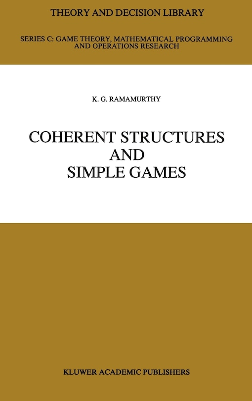 Couverture_Coherent Structures and Simple Games