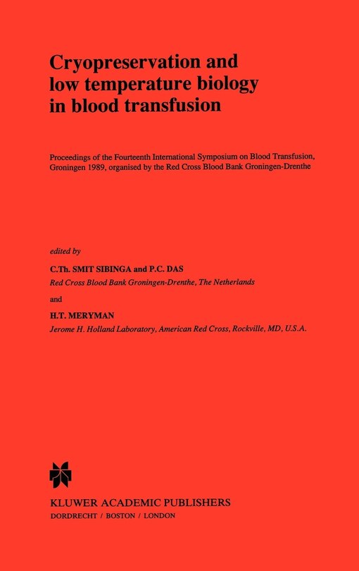 Front cover_Cryopreservation and low temperature biology in blood transfusion