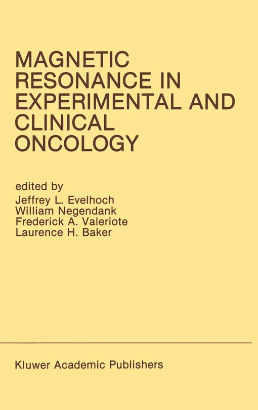 Couverture_Magnetic Resonance in Experimental and Clinical Oncology