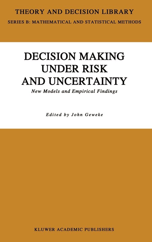Couverture_Decision Making under Risk and Uncertainty