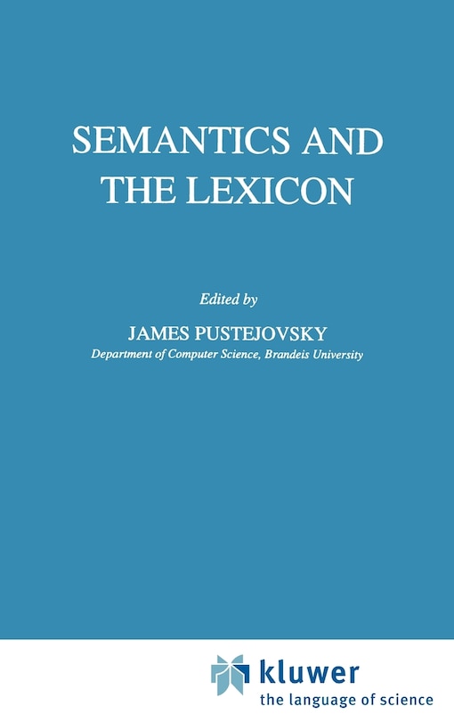 Front cover_Semantics and the Lexicon