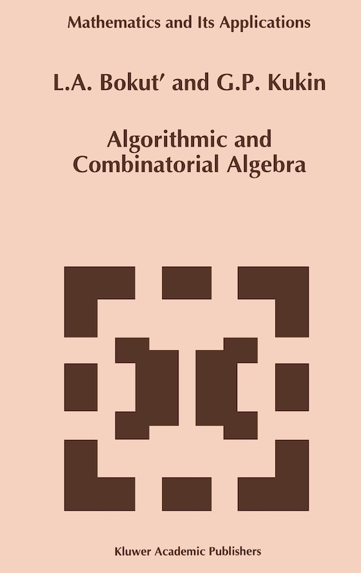 Couverture_Algorithmic And Combinatorial Algebra