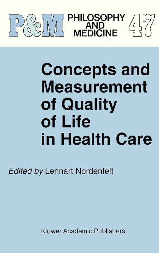 Couverture_Concepts and Measurement of Quality of Life in Health Care