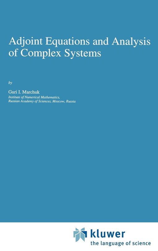 Front cover_Adjoint Equations and Analysis of Complex Systems