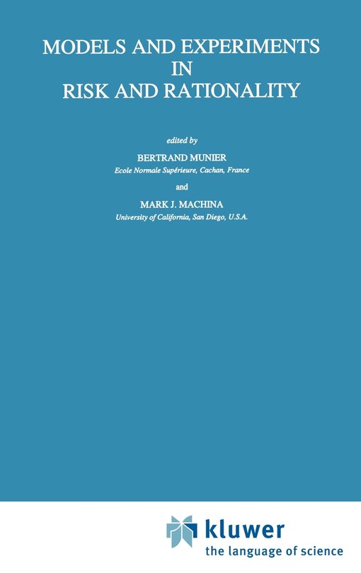 Front cover_Models and Experiments in Risk and Rationality