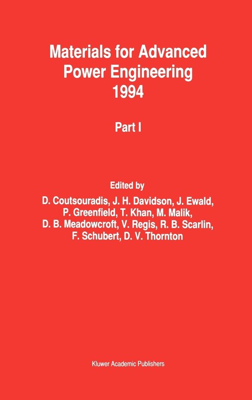 Front cover_Materials for Advanced Power Engineering 1994