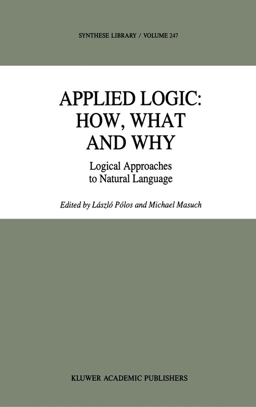 Couverture_Applied Logic: How, What and Why