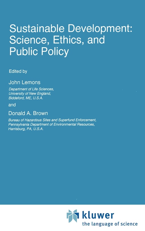 Front cover_Sustainable Development: Science, Ethics, and Public Policy