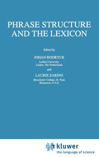 Couverture_Phrase Structure and the Lexicon