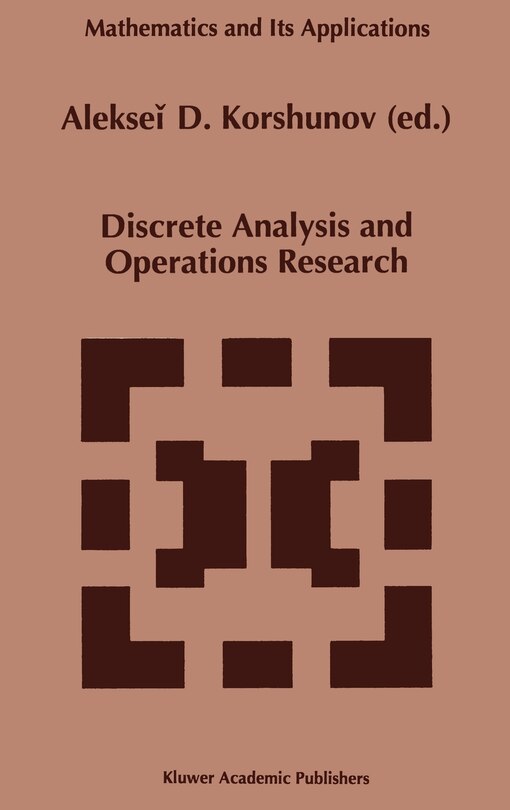 Front cover_Discrete Analysis and Operations Research