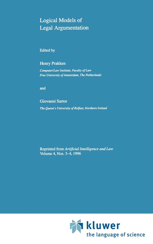 Front cover_Logical Models of Legal Argumentation