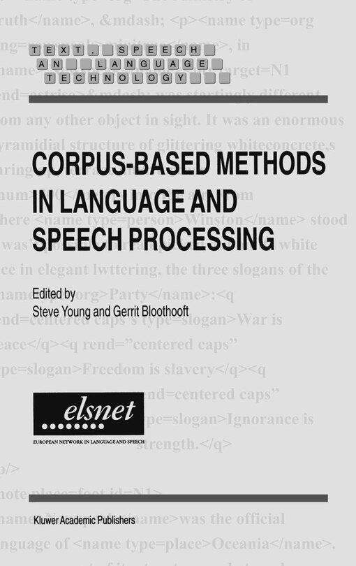 Couverture_Corpus-Based Methods in Language and Speech Processing