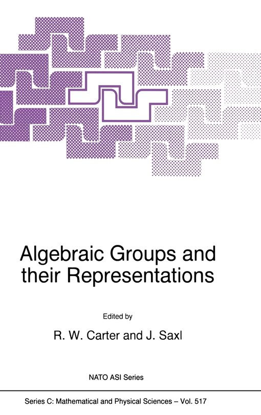 Couverture_Algebraic Groups and Their Representations