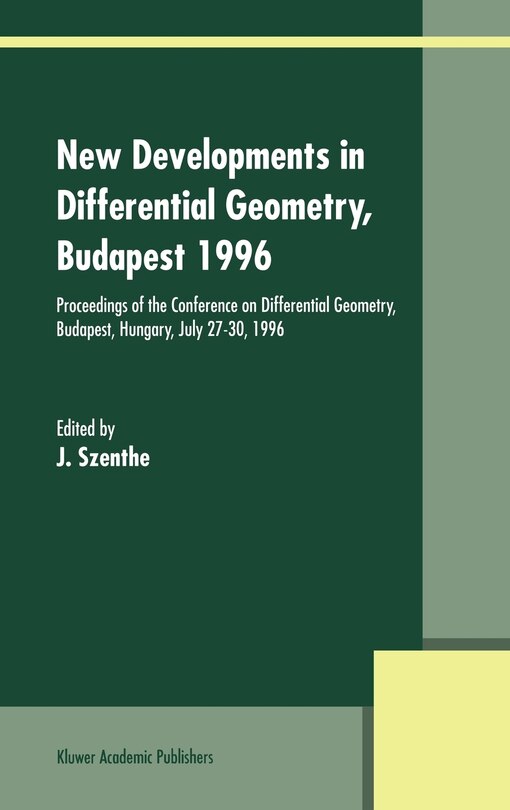 Front cover_New Developments in Differential Geometry, Budapest 1996