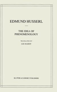 Front cover_The Idea Of Phenomenology