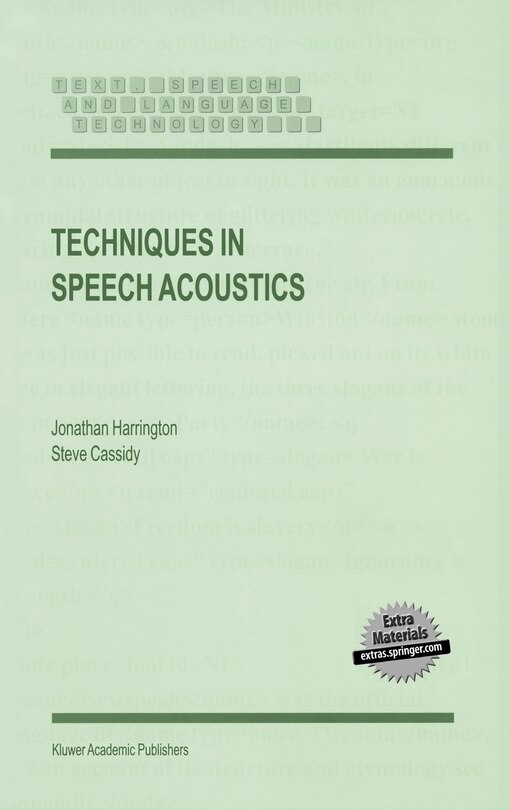 Couverture_Techniques In Speech Acoustics