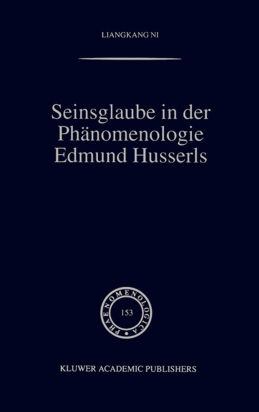 Front cover_Seinsglaube in der Phänomenologie Edmund Husserls