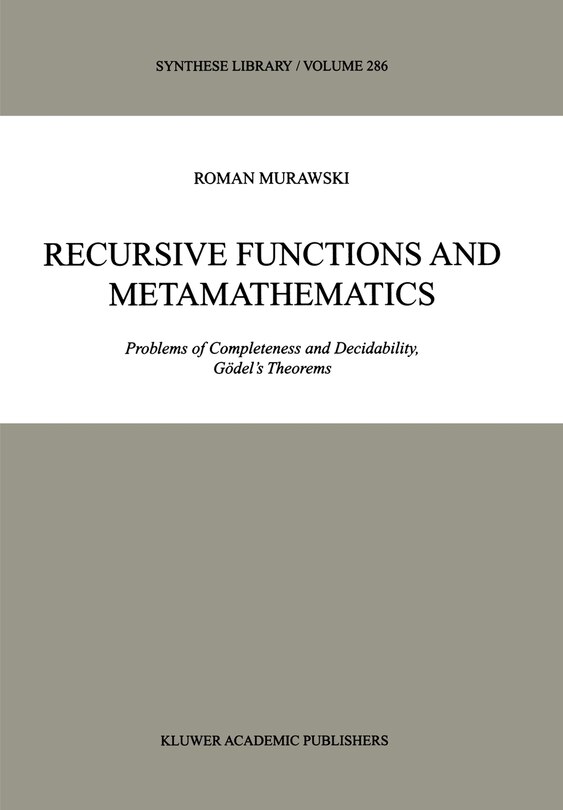 Couverture_Recursive Functions and Metamathematics