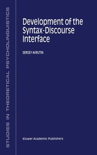 Front cover_Development of the Syntax-Discourse Interface