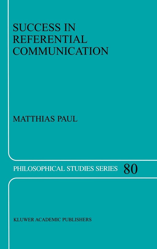Front cover_Success in Referential Communication